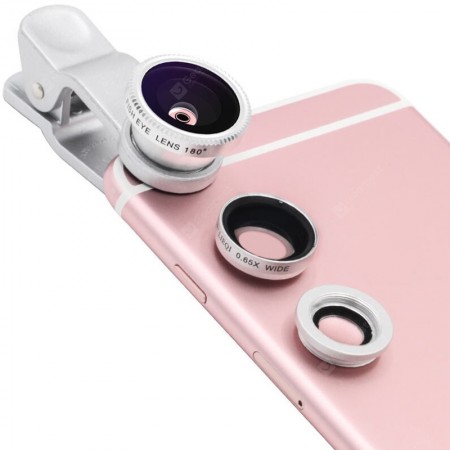 3 in 1 Wide Angle Macro Fisheye Mobile Phone Lenses Kit