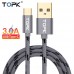 TOPK Type C Cable for Xiaomi Redmi Note 7 Fast Charging Data Sync USB for Samsung Galaxy S9 Oneplus