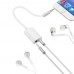 3.5mm Double Jack Splitter Audio Share Music Cable Adapter for Earphones