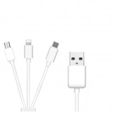 20cm USB 2.0 High Speed 3 in 1 Type-C + 8 Pin + Micro USB  Charging Cable