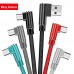 OLAF Micro USB Cable 2.4A Fast Charging 90 Degree Elbow USB Cable For Samsung Huawei Xiaomi