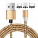 Magnetic 3 in 1 8 Pin / Type-C / Micro USB Charging Cable 2m