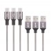 Kiirie Micro USB Cable Nylon Braided  PowerLine 5 Pack 0.5m 3x1m 1.5m High Speed USB 2.0 Charging Android Charger Cord