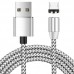 Micro USB Magnetic Metallic Braid Charging Cable 2m