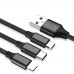 1M Multifunctional USB Cable Type-C Three-In-One Braided Data Cable