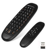 C120 2.4GHz Wireless QWERTY Keyboard + Air Mouse + Remote Control for Windows / Mac OS / Linux / Android