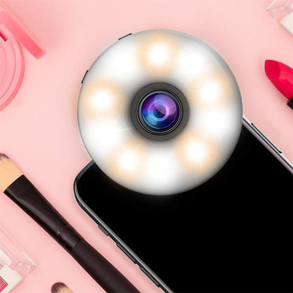 New LED Fill Light Phone Lens Wide-Angle Beauty Selfie Fill Light- Mint green