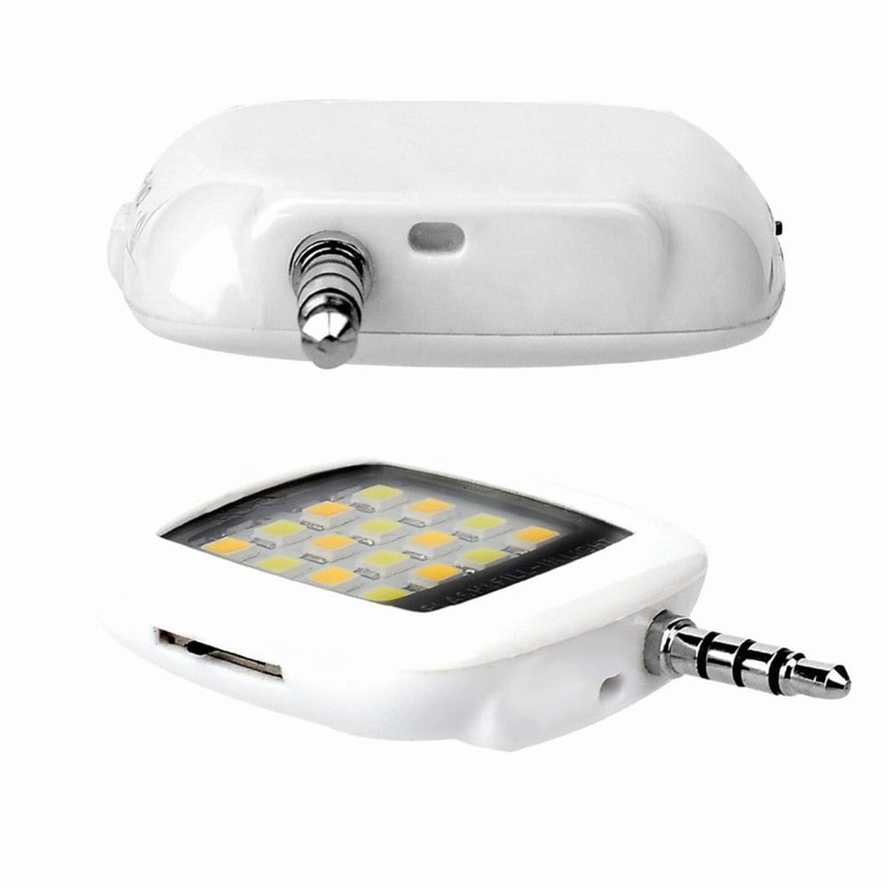 Mini 16 LED Selfie Enhancing Dimmable Cellphone Camera Flash Fill-in Light- White