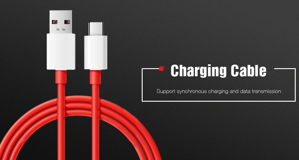 4A Fast Charging Data Transfer Cable for Oneplus 6T / 6 / 5T / 5 / 3T- Red 1M