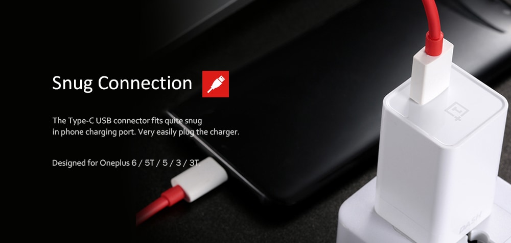 JOFLO USB Type-C 4A Fast Charging Data Cable for Oneplus 7 Pro / 7 /6T / 6 / 5T- Red 1pc