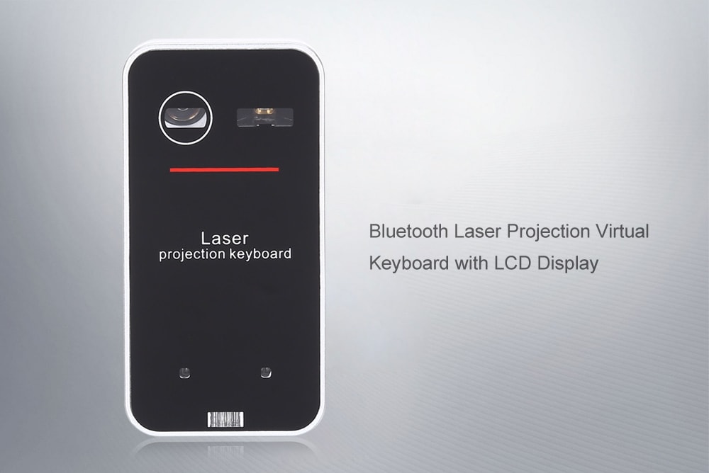 Bluetooth Laser Projection Virtual Keyboard with Mouse Function Voice Prompt- Black