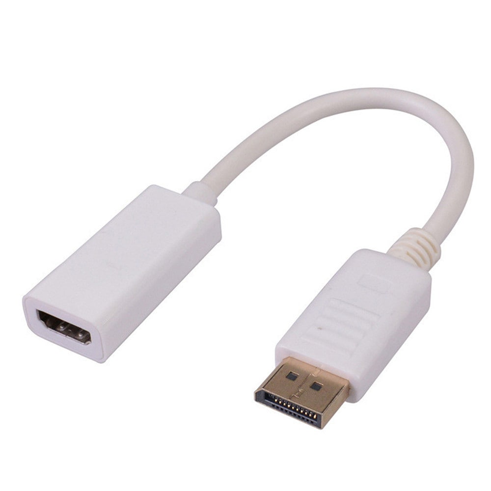 DP To HD Adapter Cable Displayport To HD Connection HD Cable Converter- White