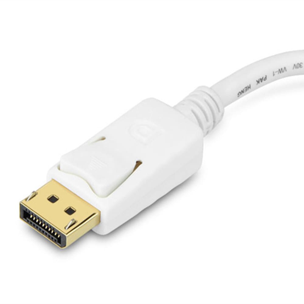 DP To HD Adapter Cable Displayport To HD Connection HD Cable Converter- White