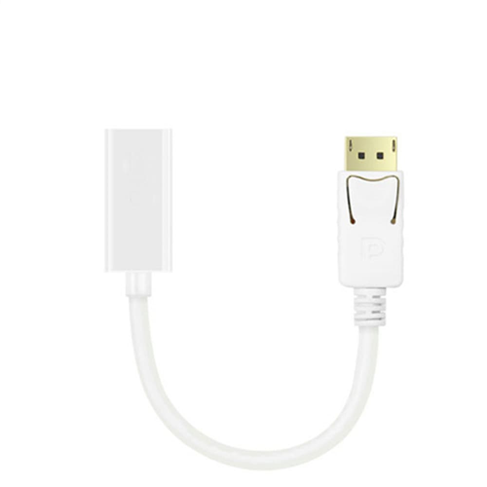 DP To HD Adapter Cable Displayport To HD Connection HD Cable Converter- White