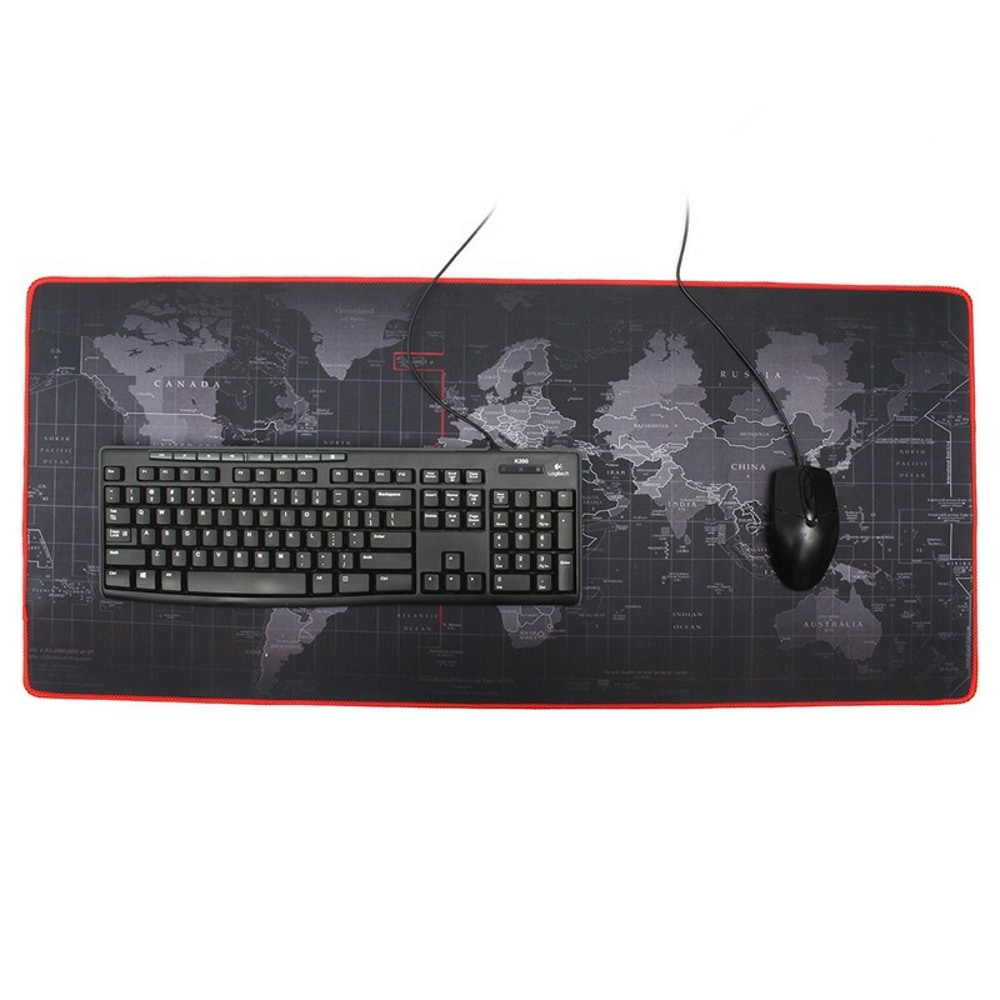 World Map Mouse Pad Large Pad / Keyboard Pad  / Waterproof Office Mouse Mat- Multi-A