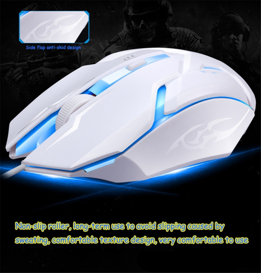 G20 Wired USB PC Gamer Suspension Mechanical Feel Keyboard And Mouse Set- White