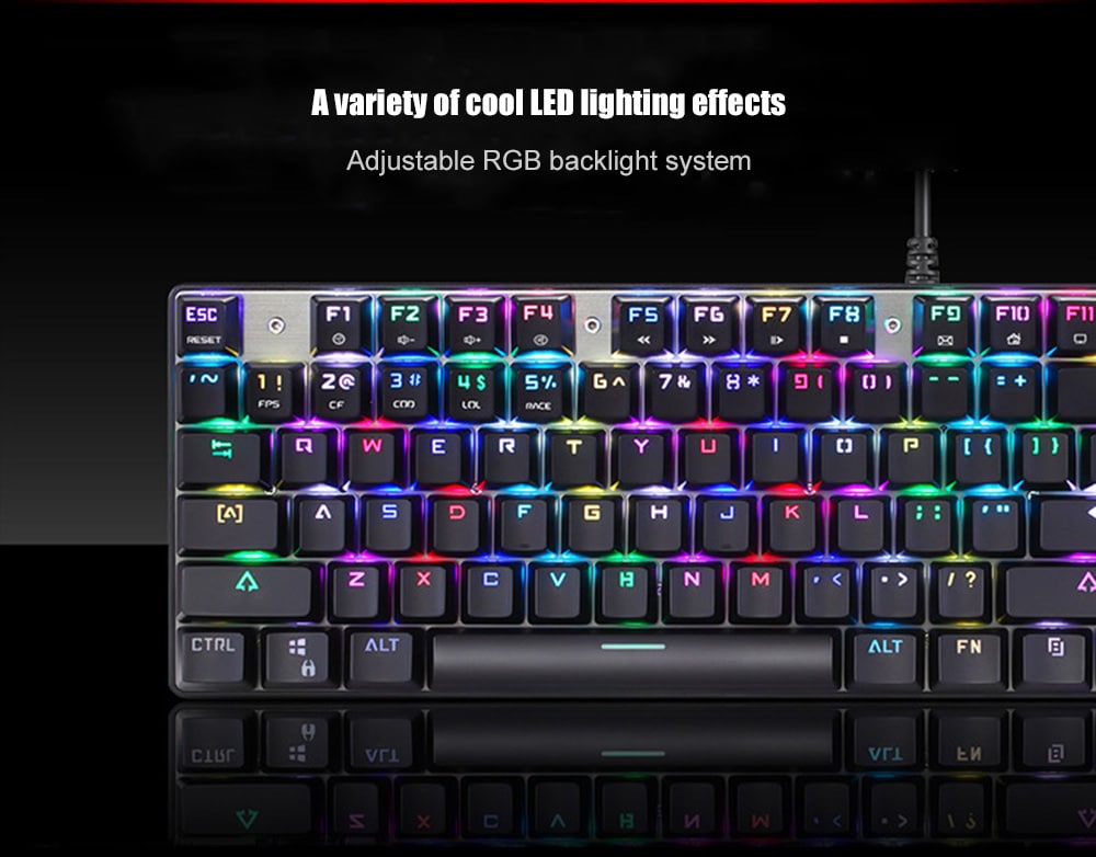 Motospeed CK888 NKRO RGB Backlight Mechanical Keyboard + Mouse Combination- Silver